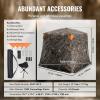 imageVEVOR Hunting BlindSee Through Ground Blinds with Carrying Bag 360 Degree Portable Camouflage TentDurable Concealed Shelter with Silent Side Door and Window for Turkey and Deer45 Person270See Through H69