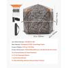 imageVEVOR Hunting BlindSee Through Ground Blinds with Carrying Bag 360 Degree Portable Camouflage TentDurable Concealed Shelter with Silent Side Door and Window for Turkey and Deer67 Person H79