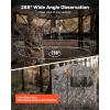 imageVEVOR Hunting BlindSee Through Ground Blinds with Carrying Bag 360 Degree Portable Camouflage TentDurable Concealed Shelter with Silent Side Door and Window for Turkey and Deer67 Person288 See Through 