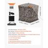 imageVEVOR Hunting BlindSee Through Ground Blinds with Carrying Bag 360 Degree Portable Camouflage TentDurable Concealed Shelter with Silent Side Door and Window for Turkey and Deer45 Person270 See Through H79