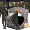 imageVEVOR Hunting BlindSee Through Ground Blinds with Carrying Bag 360 Degree Portable Camouflage TentDurable Concealed Shelter with Silent Side Door and Window for Turkey and DeerHorizontal Windows555 x 555 x 669