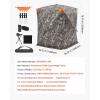 imageVEVOR Hunting BlindSee Through Ground Blinds with Carrying Bag 360 Degree Portable Camouflage TentDurable Concealed Shelter with Silent Side Door and Window for Turkey and Deer23 PersonThermal