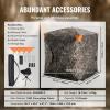 imageVEVOR Hunting BlindSee Through Ground Blinds with Carrying Bag 360 Degree Portable Camouflage TentDurable Concealed Shelter with Silent Side Door and Window for Turkey and Deer23 Person270See Through 