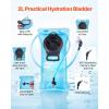 imageVEVOR Hydration Backpack Insulated Hydration Pack Backpack with Water Bladder Hiking Water Backpack with Storage for Men Women Hydro Water Daypack for Hiking Running Cycling CampingBLK 25L2L