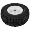 imageVEVOR Lawn Mower Tires 16x658 in Tubeless Tractor Tires with Rim 2 Pack Tire ampamp Wheel 3 in Offset Hub Turf Pneumatic Tires 34 in Bushing Size 16 PCS Adapters for Riding Mower Lawn TractorTubeless with Rim