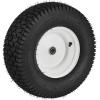 imageVEVOR Lawn Mower Tires 16x658 in Tubeless Tractor Tires with Rim 2 Pack Tire ampamp Wheel 3 in Offset Hub Turf Pneumatic Tires 34 in Bushing Size 16 PCS Adapters for Riding Mower Lawn TractorTubeless with Rim