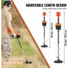 imageVEVOR Metal Detector for Adults ampamp Kids 8 Inch Waterproof Search Coil with High Accuracy Pointer Display Adjustable 3849 Gold Detector Lightweight Aluminum Stem for Detecting Gold Treasure8inch