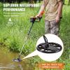 imageVEVOR Metal Detector for Adults ampamp Kids 8 Inch Waterproof Search Coil with High Accuracy Pointer Display Adjustable 3849 Gold Detector Lightweight Aluminum Stem for Detecting Gold Treasure8inch