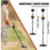 imageVEVOR Metal Detector for Adults ampamp Kids 8 Inch Waterproof Search Coil with High Accuracy Pointer Display Adjustable 3849 Gold Detector Lightweight Aluminum Stem for Detecting Gold Treasure10inch