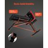imageVEVOR MultiFunctional Weight Bench for Full Body Workout Roman Chair Hyperextension Bench 330 lbs Adjustable ampamp Foldable Equipment for Back Arm Core Ab Workout Sit Up Exercise Machine for Home Gym