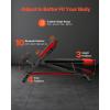 imageVEVOR MultiFunctional Weight Bench for Full Body Workout Roman Chair Hyperextension Bench Adjustable ampamp Foldable Equipment for Back Arm Core Ab Workout Sit Up Exercise Machine for Home GymMultiFunctional 660LB