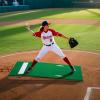 imageVEVOR Pitching Mound Baseball Game Mound IndoorOutdoor Pitching Practice and Training Equipment Softball Pitching Aids with Antifade Turf and Pitching RubberGreen