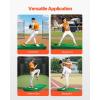 imageVEVOR Pitching Mound Baseball Game Mound IndoorOutdoor Pitching Practice and Training Equipment Softball Pitching Aids with Antifade Turf and Pitching RubberGreen