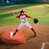 imageVEVOR Pitching Mound Baseball Game Mound IndoorOutdoor Pitching Practice and Training Equipment Softball Pitching Aids with Antifade Turf and Pitching RubberRed