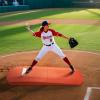 imageVEVOR Pitching Mound Baseball Game Mound IndoorOutdoor Pitching Practice and Training Equipment Softball Pitching Aids with Antifade Turf and Pitching RubberRed