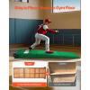 imageVEVOR Pitching Mound Baseball Game Mound IndoorOutdoor Pitching Practice and Training Equipment Softball Pitching Aids with Antifade Turf and Pitching RubberGreen