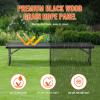 imageVEVOR Plastic Folding Bench 6ft Portable Folding Bench Smooth High Density Polyethylene Waterproof Outdoor Bench Picnic Camping Table with Handle for Garden Soccer Playtime White 1 PackBlack