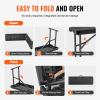 imageVEVOR Plastic Folding Bench 6ft Portable Folding Bench Smooth High Density Polyethylene Waterproof Outdoor Bench Picnic Camping Table with Handle for Garden Soccer Playtime White 1 PackBlack