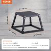imageVEVOR Plyometric Jump Box 18 Inch Plyo Box Steel Plyometric Platform and Jumping Agility Box AntiSlip Fitness Exercise Step Up Box for Home Gym Training Conditioning Strength TrainingBlack