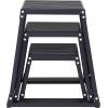 imageVEVOR Plyometric Jump Box 18 Inch Plyo Box Steel Plyometric Platform and Jumping Agility Box AntiSlip Fitness Exercise Step Up Box for Home Gym Training Conditioning Strength TrainingBlack