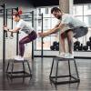 imageVEVOR Plyometric Jump Box 18 Inch Plyo Box Steel Plyometric Platform and Jumping Agility Box AntiSlip Fitness Exercise Step Up Box for Home Gym Training Conditioning Strength TrainingBlack