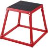 imageVEVOR Plyometric Jump Box 18 Inch Plyo Box Steel Plyometric Platform and Jumping Agility Box AntiSlip Fitness Exercise Step Up Box for Home Gym Training Conditioning Strength TrainingRed