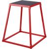 imageVEVOR Plyometric Jump Box 18 Inch Plyo Box Steel Plyometric Platform and Jumping Agility Box AntiSlip Fitness Exercise Step Up Box for Home Gym Training Conditioning Strength TrainingRed