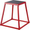 imageVEVOR Plyometric Jump Box 18 Inch Plyo Box Steel Plyometric Platform and Jumping Agility Box AntiSlip Fitness Exercise Step Up Box for Home Gym Training Conditioning Strength TrainingRed