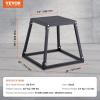 imageVEVOR Plyometric Jump Box 18 Inch Plyo Box Steel Plyometric Platform and Jumping Agility Box AntiSlip Fitness Exercise Step Up Box for Home Gym Training Conditioning Strength TrainingBlack