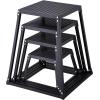 imageVEVOR Plyometric Jump Box 18 Inch Plyo Box Steel Plyometric Platform and Jumping Agility Box AntiSlip Fitness Exercise Step Up Box for Home Gym Training Conditioning Strength TrainingBlack