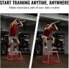 imageVEVOR Plyometric Jump Box 18 Inch Plyo Box Steel Plyometric Platform and Jumping Agility Box AntiSlip Fitness Exercise Step Up Box for Home Gym Training Conditioning Strength TrainingRed