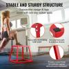 imageVEVOR Plyometric Jump Box 18 Inch Plyo Box Steel Plyometric Platform and Jumping Agility Box AntiSlip Fitness Exercise Step Up Box for Home Gym Training Conditioning Strength TrainingRed