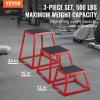 imageVEVOR Plyometric Jump Box 18 Inch Plyo Box Steel Plyometric Platform and Jumping Agility Box AntiSlip Fitness Exercise Step Up Box for Home Gym Training Conditioning Strength TrainingRed