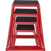 imageVEVOR Plyometric Jump Box 18 Inch Plyo Box Steel Plyometric Platform and Jumping Agility Box AntiSlip Fitness Exercise Step Up Box for Home Gym Training Conditioning Strength TrainingRed