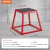 imageVEVOR Plyometric Jump Box 18 Inch Plyo Box Steel Plyometric Platform and Jumping Agility Box AntiSlip Fitness Exercise Step Up Box for Home Gym Training Conditioning Strength TrainingRed