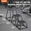 imageVEVOR Plyometric Jump Box 18 Inch Plyo Box Steel Plyometric Platform and Jumping Agility Box AntiSlip Fitness Exercise Step Up Box for Home Gym Training Conditioning Strength TrainingBlack