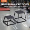 imageVEVOR Plyometric Jump Box 18 Inch Plyo Box Steel Plyometric Platform and Jumping Agility Box AntiSlip Fitness Exercise Step Up Box for Home Gym Training Conditioning Strength TrainingBlack