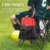 imageVEVOR Portable Folding B ench 6 Seats Foldable Sideline Bench Outdoor Camping B ench Chairs with Carry Bag Team Sport Sideline B ench for Football Camping Fishing No Assembly Instant Seating