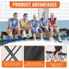 imageVEVOR Portable Folding B ench 6 Seats Foldable Sideline Bench Outdoor Camping B ench Chairs with Carry Bag Team Sport Sideline B ench for Football Camping Fishing No Assembly Instant Seating