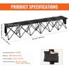 imageVEVOR Portable Folding B ench 6 Seats Foldable Sideline Bench Outdoor Camping B ench Chairs with Carry Bag Team Sport Sideline B ench for Football Camping Fishing No Assembly Instant Seating
