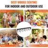 imageVEVOR Portable Folding B ench 6 Seats Foldable Sideline Bench Outdoor Camping B ench Chairs with Carry Bag Team Sport Sideline B ench for Football Camping Fishing No Assembly Instant Seating