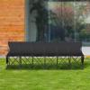 imageVEVOR Portable Folding Bench 8 Seats Foldable Sideline Bench Outdoor Camping Bench Chair with Carry Bag ampamp Backrest Team Sport Sideline Bench for Football Fishing No Assembly Instant Seating BlackBlack