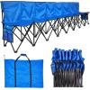 imageVEVOR Portable Folding Bench 8 Seats Foldable Sideline Bench Outdoor Camping Bench Chair with Carry Bag ampamp Backrest Team Sport Sideline Bench for Football Fishing No Assembly Instant Seating BlackBlue