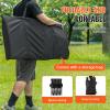 imageVEVOR Portable Folding Bench 8 Seats Foldable Sideline Bench Outdoor Camping Bench Chair with Carry Bag ampamp Backrest Team Sport Sideline Bench for Football Fishing No Assembly Instant Seating BlackBlack