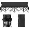 imageVEVOR Portable Folding Bench 8 Seats Foldable Sideline Bench Outdoor Camping Bench Chair with Carry Bag ampamp Backrest Team Sport Sideline Bench for Football Fishing No Assembly Instant Seating BlackBlack
