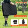 imageVEVOR Portable Folding Bench 8 Seats Foldable Sideline Bench Outdoor Camping Bench Chair with Carry Bag ampamp Backrest Team Sport Sideline Bench for Football Fishing No Assembly Instant Seating BlackBlack