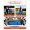 imageVEVOR Portable Folding Bench 8 Seats Foldable Sideline Bench Outdoor Camping Bench Chair with Carry Bag ampamp Backrest Team Sport Sideline Bench for Football Fishing No Assembly Instant Seating BlackBlue
