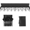 imageVEVOR Portable Folding Bench 8 Seats Foldable Sideline Bench Outdoor Camping Bench Chair with Carry Bag ampamp Backrest Team Sport Sideline Bench for Football Fishing No Assembly Instant Seating BlackBlack