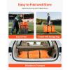 imageVEVOR Portable Folding Bench 8 Seats Foldable Sideline Bench Outdoor Camping Bench Chair with Carry Bag ampamp Backrest Team Sport Sideline Bench for Football Fishing No Assembly Instant Seating BlackOrange
