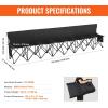imageVEVOR Portable Folding Bench 8 Seats Foldable Sideline Bench Outdoor Camping Bench Chair with Carry Bag ampamp Backrest Team Sport Sideline Bench for Football Fishing No Assembly Instant Seating BlackBlack